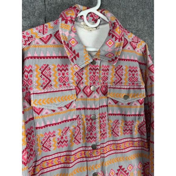 Savanna Jane Shacket Women's Large Aztec Southwest Button Up - Picture 4 of 10